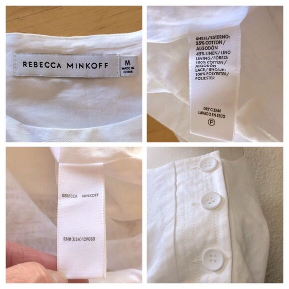 Rebecca Minkoff White Georgina Lace Trim Dress
Size Medium - Picture 12 of 12